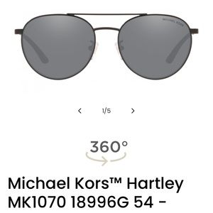 Black Sunglasses with Gunmetal Mirrored by Michael Kors™